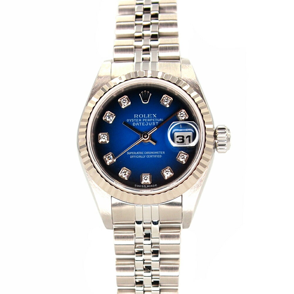 ロレックス Rolex 79174G デイトジャスト ブルーグラデーション 10Pダイヤ □□USED-SA