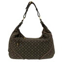 モノグラム ミニ LOUIS VUITTON ルイヴィトン M95619 マノンMM モノグラムミニラン エベヌ ショルダーバッグ □□USED-B