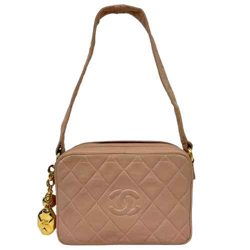 CHANEL シャネル ハンドバッグ マトラッセ ラムスキン ピンク □□USED-B