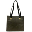 CELINE セリーヌ MC98/2 トートバッグ マカダム柄 ブラック ゴールド金具 □□USED-B□□