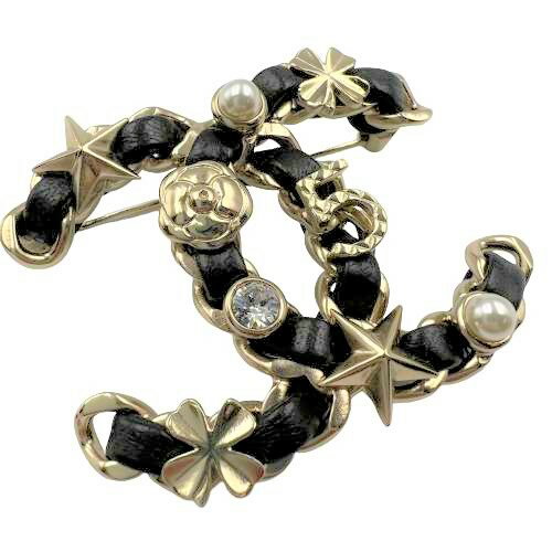 【中古】CHANEL B20B ブローチ ココマーク パール 星 スター フラワー 花 レディース ジュエリー アクセサリー ブランド シャネル □□ USED-Aのサムネイル