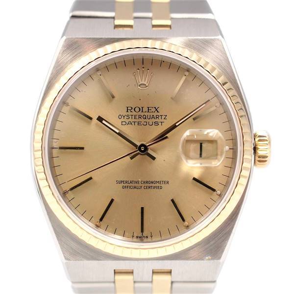 【中古】ROLEX 17013 オイスタークォーツ デイトジャスト クォーツ コンビカラー 63番台 1979年頃 ロレックス メンズ ブランド 腕時計 USED-A wtc●のサムネイル