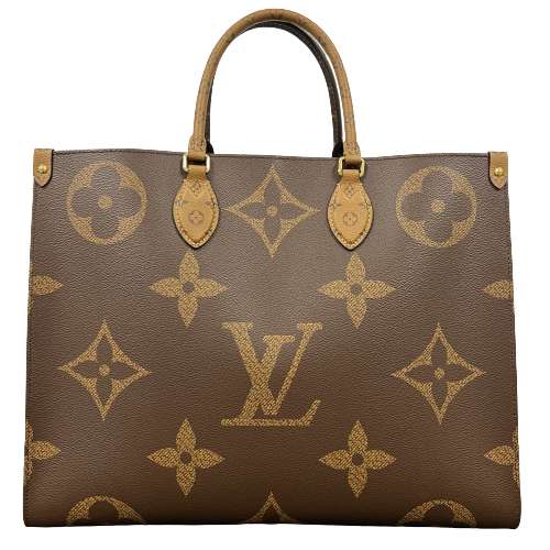 【中古】LOUIS VUITTON ルイヴィトン M45320 オンザゴー GM モノグラム IDタグ リバース ブラウン 2way トートバッグ ショルダーバッグ 手提げ ハンドバッグ バッグ ルイ・ヴィトン 鞄 ブランド レディース □□ USED-Sのサムネイル