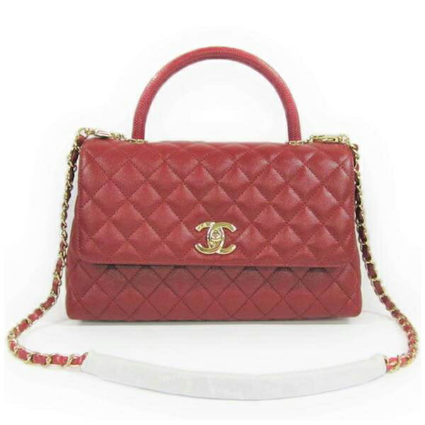 【中古】CHANEL シャネル チェーン ショルダーバッグ キャビアスキン ココハンド ボルドー系 ゴールド金具 肩掛け 斜め掛け ハンドバッグ レディース 女性 ブランド □□USED-Sのサムネイル