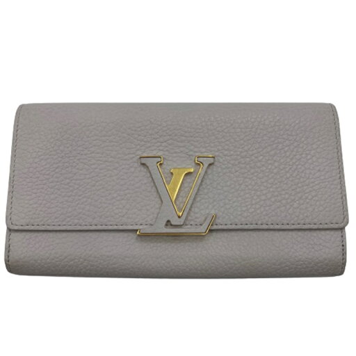 【中古】LOUIS VUITTON 日本限定 M61249 ポルトフォイユ・カプシーヌ ブリューム パープル系 トリヨン レザー ゴールド 金具 長財布 コインケース 札入れ 小銭入れ カードケース ルイヴィトン レディース 女性 USED-AB 【中古】LOUIS VUITTON 日本限定 M61249 ポルトフォイユ・カプシーヌ ブリューム パープル系 トリヨン レザー ゴールド 金具 長財布 コインケース 札入れ 小銭入れ カードケース ルイヴィトン レディース 女性 USED-AB