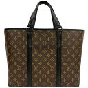 【中古】LOUIS VUITTON M45734 ウィークエンド・トートPM モノグラム ブラウン 箱・保存袋 2way トートバッグ ショルダーバッグ 手提げ...