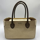 A.D.M.J ハンドバッグ ゴールド ブラウン ベージュ系 ゴールド金具 トートバッグ バッグ レディース USED-A