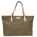 GUCCI グッチ 211137 GGスプリーム トートバッグ ピンク レディース □□USED-AB