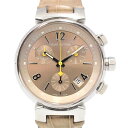 【中古】LOUIS VUITTON Q1322 タンブール クロノグラフ クォーツ 日付表示 クロノグラフ ルイヴィトン ボーイズ ユニセックス ブランド 腕時...