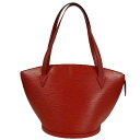 LOUIS VUITTON M52267 サンジャック ショッピング エピ レッド トートバッグ □□USED-B