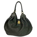 LOUIS VUITTON ルイヴィトン M93441 マヒナ L エル トートバッグ モノグラム アントラシット □□USED-B