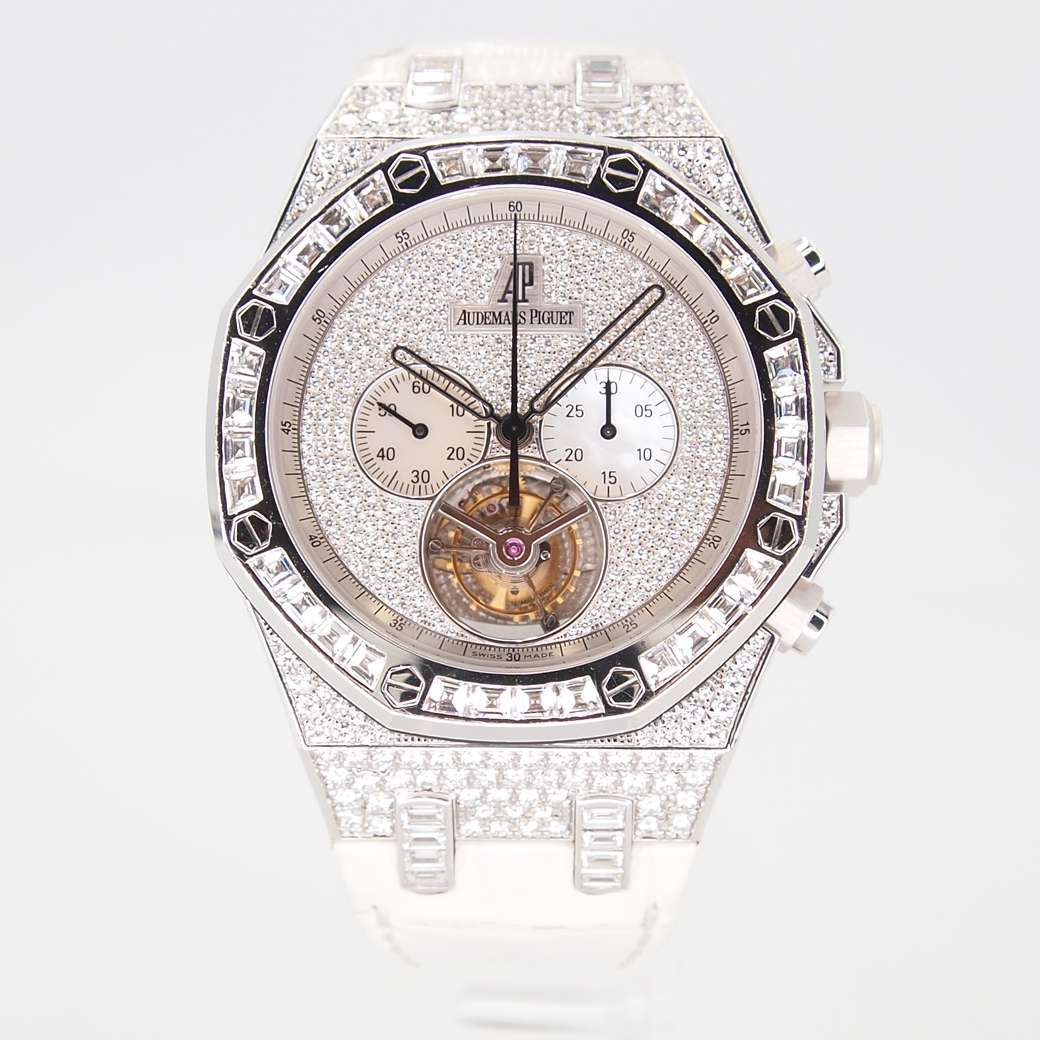 AUDEMARS PIGUET オーデマ ピゲ 26116BC.ZZ.D002CR.01 ロイヤルオーク クロノグラフ トゥールビヨン バゲットダイヤ □□US...