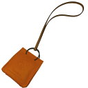 【中古】HERMES サックオランジュ ショッパーバッグチャーム Y刻印 オレンジ バッグ チャーム 箱 レザー トート バッグ ブランド エルメス レディース...