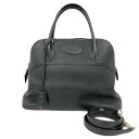 HERMES ボリード31 エルメス トリヨンクレマンス ブラック系 シルバー金具 □J刻印 2006年頃 □□USED-A