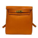 HERMES エルメス ケリーアド PM バックパック スイフト(推定) □A刻印 1997年頃 オレンジ系 レザー □□USED-SA