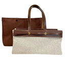 HERMES エルメス エールバッグ カバスGM トワルアッシュ□F刻印 2002年頃 □□USED-AB