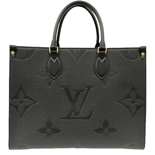 LOUIS VUITTON ルイヴィトン M45595 オンザゴー MM モノグラム・アンプラント IDタグ ブラック ノワール 2way トートバッグ ショルダーバッグ 手提げ ハンドバッグ バッグ ルイ・ヴィトン 鞄 ブランド レディース □□ USED-Sのサムネイル