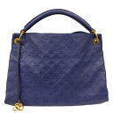 【中古】LOUIS VUITTON M40790 アーツィーMM モノグラムアンプラント セレスト ショルダーバッグ レザー ブルー ネイビー 紺 ルイヴィトン...