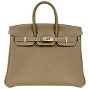 HERMES エルメス バーキン25 トゴ エトゥープ シルバー金具 Y刻印 2020年頃 □□USED-A