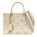 LOUIS VUITTON ルイヴィトン M14403 オンザゴー PM モノグラム・ アンプラント エデン IDタグ 2way トートバッグ ショルダー ハンドバッグ バッグ レディース □□ USED-SS
