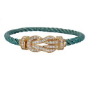 【未使用】FRED フレッド 0B0102 シャンス アンフィニLM ブレスレット PG ダイヤモンド ピンク ゴールド ケーブル16 グリーン アクセサリー USED-SS