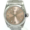 ROLEX【ロレックス】オイスターパーペチュアル　77080　ボーイズ　自動巻き　ピンク　紙ギャラ【 ...