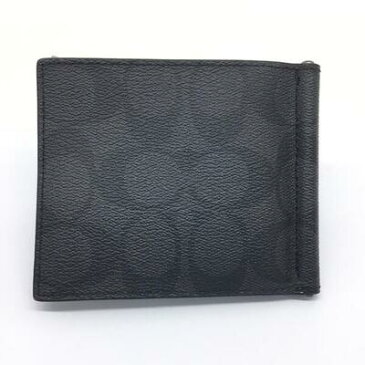 COACH【コーチ】二つ折りマネークリップ 財布 C8273 シグネチャー メンズ【中古品/USED-A】質屋 かんてい局那覇店 n3101902927300041