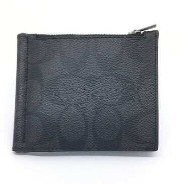 COACH【コーチ】二つ折りマネークリップ 財布 C8273 シグネチャー メンズ【中古品/USED-A】質屋 かんてい局那覇店 n3101902927300041