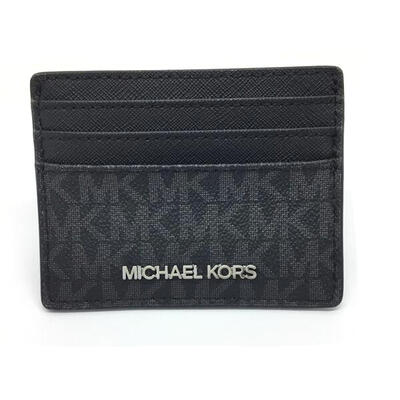 MICHAEL KORS【マイケルコース】パスケース MK PVCレザー ブラック グレー【中古品/USED-B】質屋 かんてい局那覇店 n3102526927300008