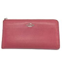COACH【コーチ】L字ファスナー長財布 F52693 レザー ピンク レディース【中古品/USED-B】質屋 かんてい局那覇店 n31015639273000...