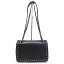 PRADA【プラダ】チェーンショルダーバッグ　1BD147　レザー　ブラック　スターズ　レディース【中古品/USED-AB】質屋　かんてい局那覇..