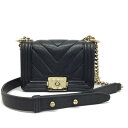 CHANEL【シャネル】ボーイシャネル ミニチェーンショルダーバッグ Vステッチ A67364 キャビアスキン ブラック【中古品/USED-B】質屋 かんてい局...