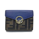 FENDI【フェンディ】三つ折り財布 マイクロウォレット コンパクト 8M0395 ズッカ柄×ブルー レディース【中古品/USED-B】質屋 かんてい局那覇店 ...