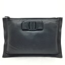 Salvatore Ferragamo【サルバトーレ フェラガモ】クラッチバッグ ポーチ 小物入れ 0745861 レザー ブラック【中古品/USED-AB】質...