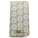 MICHAEL KORS【マイケルコース】アイフォンケース 手帳型 iPhone15 スマホケース ホワイト×ゴールド金具【中古品/USED-A】質屋 かんてい...