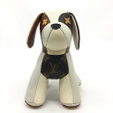 LOUIS VUITTON【ルイヴィトン】ドゥドゥ オスカードッグ GI0251 レザー モノグラム ぬいぐるみ 置物 インテリア【中古品/USED-AB】質屋...