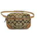 COACH【コーチ】ウエストポーチ ウエストバッグ ボディバッグ シグネチャー ブラウン ベージュ【中古品/USED-B】質屋 かんてい局那覇店 n310065...