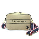U.S. POLO ASSN【ユーエスポロアッスン】ショルダーバッグ 2タイプショルダー ベージュ(クリーム系)×ブラック【中古品/USED-AB】質屋 かんて...