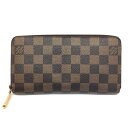 LOUIS VUITTON【ルイヴィトン】ジッピーウォレット ダミエエべヌ N60015 ラウンドファスナー長財布 男女兼用【中古品/USED-B】質屋 かん...