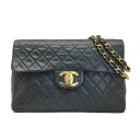CHANEL【シャネル】デカマトラッセ34 A01094 2WAY ショルダーバッグ チェーンショルダー ラムスキン ブラック【中古品/USED-B】質屋 かんてい局那覇店 n3100428927300115(4)