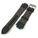 LOUIS VUITTON【ルイヴィトン】ナノモノグラム マカサー ストラップL 時計ベルト ブラウン ブラック R15128【中古品/USED-A】質屋 かん...