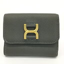 Chloe【クロエ】スモールトリフィールドウォレット 三つ折り財布 コンパクト レディース レザー グレー系【中古品/USED-AB】質屋 かんてい局那覇店 n...
