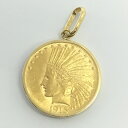 【K21.6】/K18 ペンダントトップ インディアン金貨 総重量約18.2g 21.6金 枠18金 ゴールド【中古品/USED-B】質屋 かんてい局那覇店 n...