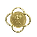【K24】/枠K18 ペンダントトップ エンジェル金貨 総重量約2.4g 1/25oz 24金 枠18金 ゴールド【中古品/USED-B】質屋 かんてい局那覇店 n3103295927300877