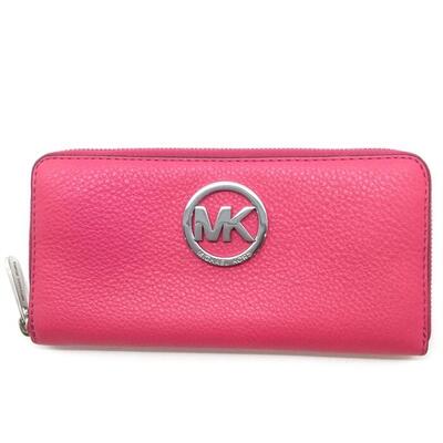 マイケル・コース 革長財布 レディース MICHAEL KORS　マイケルコース　32S5SFTZ3L　ラウンドファスナー長財布　レザー×ピンク　USED-B　g3101621027900003　かんてい局宜野湾愛知店