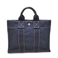 【楽天市場】HERMES 【エルメス】フールトゥPM ネイビー×キャンバス USED-C k1200221927400001 かんてい局コザ