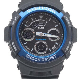 CASIO　カシオ　AW-591　G-SHOCK　デジタル/アナログモデル　クォーツ　ブラック×ブルー　20気圧防水（日常生活強化防水）　樹脂　USED-S　k3100018927400059　かんてい局コザ山内店