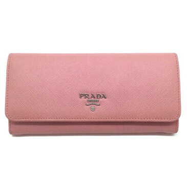 【楽天8月8日販売開始】【店頭8月1日販売開始】PRADA プラダ 1MH132 Wホック長財布 バイカラー パスケース付き サフィアーノレザー/ピンク×レッド×シルバー金具 【 USED-AB 】 k3101675927400001 かんてい局コザ山内店　2022年サマーセール