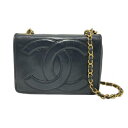 CHANEL シャネル チェーンショルダーバッグ デカココマーク ヴィンテージ レザー ブラック×ゴールド金具 【 USED-BC 】 k3100428927400043 送料無料 かんてい局コザ山内店