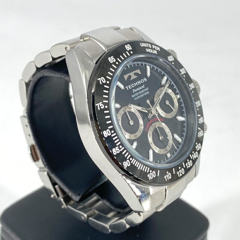 TECHNOS　テクノス　TP0403　クロノグラフクォーツ　黒文字盤【USED-B】質かんてい局コザ山内店　k3100003927400090